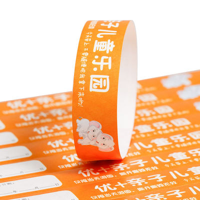 Pulseiras impermeáveis de papel Tyvek personalizadas para impressão de eventos de festivais