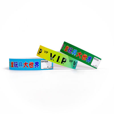 Pulseiras de numeração sequencial de papel VIP personalizadas com material impermeável Tyvek