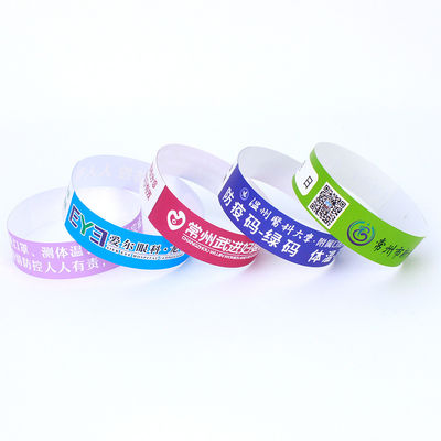 Pulseiras de numeração sequencial VIP personalizadas para evento do festival feitas de papel Tyvek