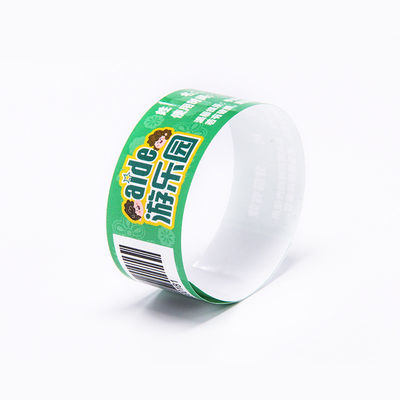 Pulseiras de papel Tyvek ajustáveis Várias cores para evento de festival