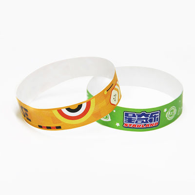 Segurança Tyvek Pulseiras de papel com numeração sequencial Impressão de logotipo personalizado