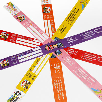 Numeração sequencial Pulseiras de papel Tyvek para segurança do evento do festival