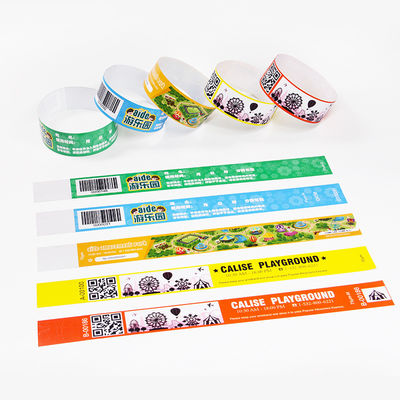 Personalização Pulseiras de papel Numeração sequencial Pulseiras de papel Tyvek Para evento de festival