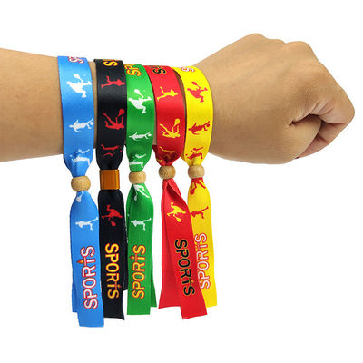 Eventos de promoção de concertos Pulseiras de tecido tecido de tecido com vários desenhos e OEM aceitável