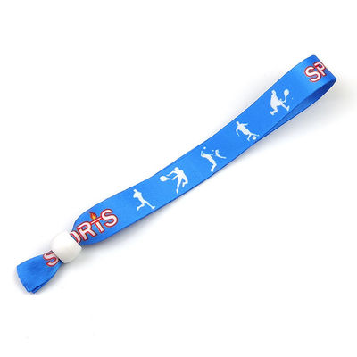 Pulseiras de tecido de tecido de tecido Logotipo personalizado Presente Pulseira de poliéster para eventos promocionais de concertos