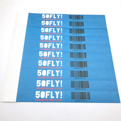 Impressão em cores completas de pulseiras de papel Tyvek seguras e elegantes para gerenciamento de eventos
