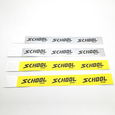 Pulseiras de papel Tyvek à prova d'água Impressão a cores para gestão de eventos