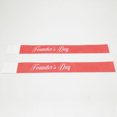 Fechamento de Snap personalizado Pulseiras de papel Tyvek totalmente impressas com código de barras