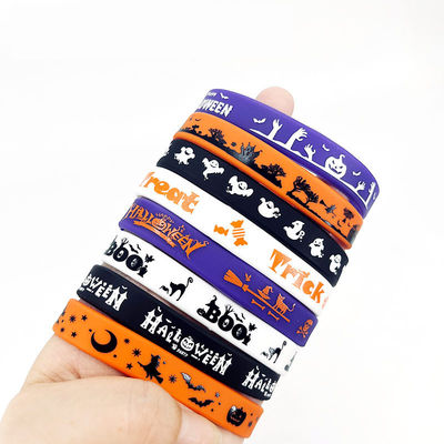Euramerican Style Pulseira de silicone Evento Dia de Halloween Festival de presentes Pulseiras de borracha