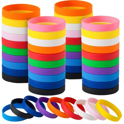 Pulseiras de silicone sólido personalizadas para promover eventos de negócios com opções de impressão
