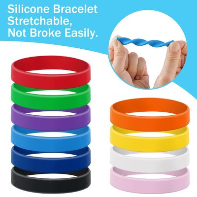 Pulseiras de silicone personalizadas para promoção de eventos de negócios comprimento 20cm-25cm