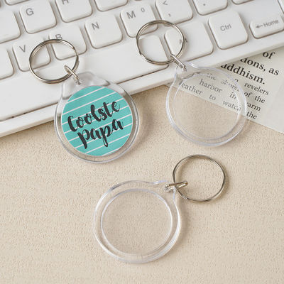Chave de chave acrílica de 2 mm de espessura para clientes transparentes / brancos Foto impressa