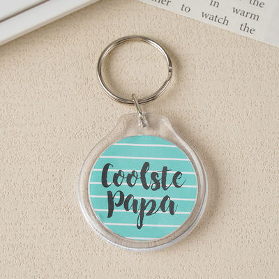 Chaves de chave de acrílico personalizadas de 8 mm Transparente / Branca OEM / ODM
