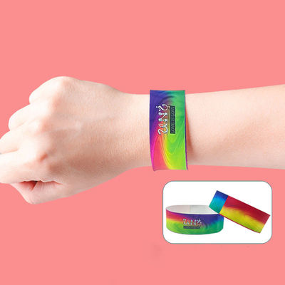 Customize a sua pulseira de ventilação impermeável e durável pulseiras Tyvek para eventos entrada bilhete de acesso