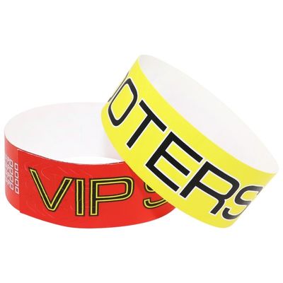 Fabricante chinês Número de série Tyvek Material Pulseira Impermeável Impressão a cores completas Com o seu logotipo personalizado