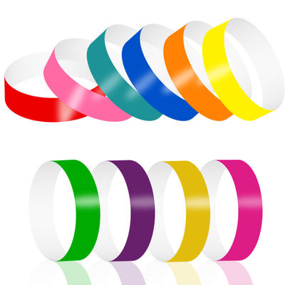 Papel de PP barato Pulseiras de evento Logo Impresso Resistente à água e resistente a lágrimas Pulseira de pulso