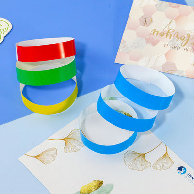 2025 Papel de PP barata Pulseiras Eventos Logotipo Impresso Resistente à Água E Resistente a Lágrimas Pulseira