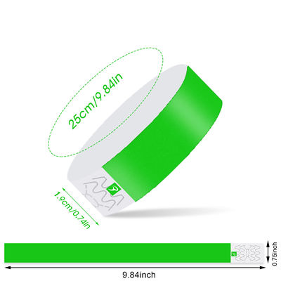 2025 Papel sintético barato Eventos VIP Pulseiras Logotipo Impresso Resistente à Água Resistente a Lágrimas Pulseira