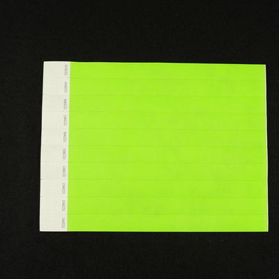 Pulseira de papel Tyvek de impressão digital em cores brilhantes com impressão em cores completas e codificação de barras de numeração sequencial