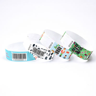Numeração sequencial Código de barras Pulseiras de papel Tyvek para identificação e controlo de acesso