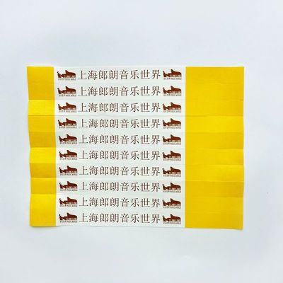 Pulseiras Tyvek ajustáveis e duráveis para identificação de eventos descartáveis