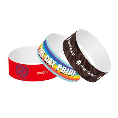 Pulseiras de eventos de papel impresso personalizadas para funções corporativas