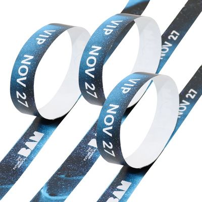 2025 Logotipo personalizado Imprimir Pulseiras de papel ID e Código pulseira personalizada Tyvek Pulseira de papel para eventos