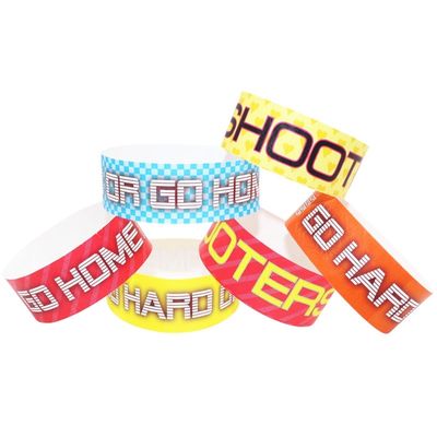 2025 fábrica venda direta pulseiras de papel pulseiras de evento personalizado pulseira parque aquático pulseiras