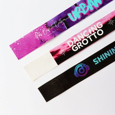 Pulseiras de Tyvek resistentes ao calor Pulsantes para eventos de casamento