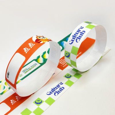 Código de barras impermeável bilhetes de carro fresco pulseira pulseiras para parque infantil em branco vermelho azul ou personalizado