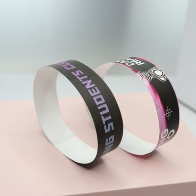 Impressão a cores ajustáveis Pulseiras de papel Dupont para desempenho durável