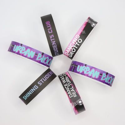 Pulseiras de papel Tyvek personalizáveis para segurança de eventos duradoura e à prova de água