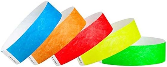 Customize sua cor simples Tyvek Material de papel pulseiras duráveis e à prova d'água Segurança do evento