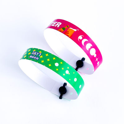 Pulseira de PVC à prova d'água com logotipo de cores completas personalizado para eventos com serviço personalizado