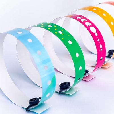 Impermeável Custom Logotipo Full Color PVC Pulseira Para Eventos Oferecer serviço personalizado