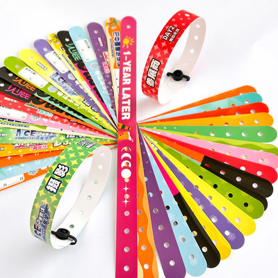 Pulsera de PVC de borda redonda Controle de acesso a eventos Pulseras de PVC para suas necessidades de negócios
