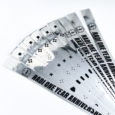 Pulseiras holográficas com texto de logotipo personalizado MOQ 100 PCS