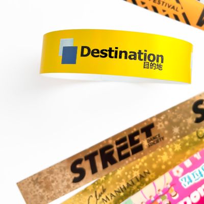 Pulseiras de festa holográficas com glitter personalizadas unissex opções prata/ouro