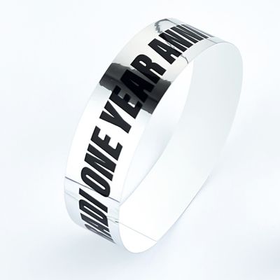 Pulseiras Holográficas Unisex Prata/Ouro Serviço personalizado com logotipo brilhante e colorido
