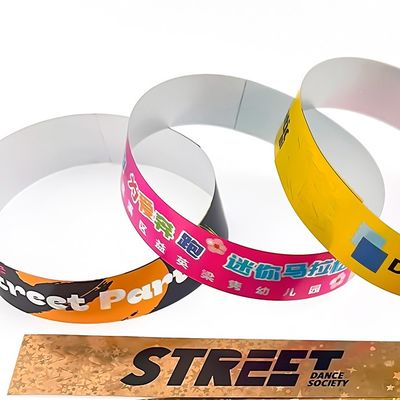 Pulseiras holográficas personalizadas com logotipo personalizado e impressão de texto para eventos