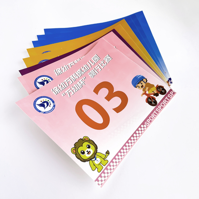 Tyvek Race Bib Números 210mm Impressão de tela Personalizavel