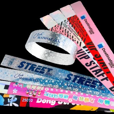 Pulseiras de papel para eventos e festas do festival de 2026 com efeito laser e glitter